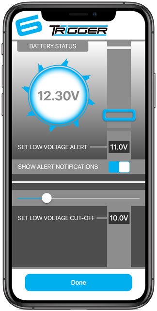 trigger controller trigger plus app voltage screen