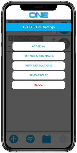 trigger controller settings one relay